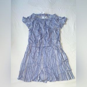 OldNavy (Girls) Blue&White Stripe Romper. Size S(6-7).